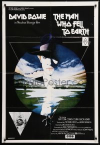 7r549 MAN WHO FELL TO EARTH Aust 1sh 1976 Nicolas Roeg, best art of David Bowie by Vic Fair!