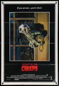 7r557 NIGHT OF THE CREEPS Aust 1sh 1986 Bob Larkin art of zombie hand smashing through door window