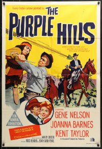 7r565 PURPLE HILLS Aust 1sh 1961 cowboy Gene Nelson in Arizona, Joanna Barnes, Kent Taylor!