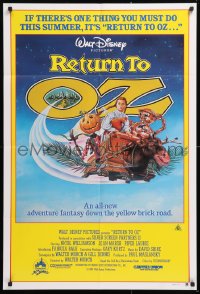 7r570 RETURN TO OZ Aust 1sh 1985 Walt Disney, cool Drew Struzan art of very young Fairuza Balk!