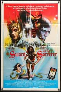 7r581 SWORD & THE SORCERER Aust 1sh 1982 magic, dungeons, dragons, fantasy art by Peter Jones!