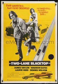 7r590 TWO-LANE BLACKTOP Aust 1sh 1971 James Taylor is the driver, Warren Oates is GTO, Laurie Bird