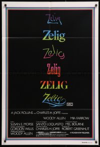 7r599 ZELIG Aust 1sh 1983 Mia Farrow, John Buckwalter, wacky Woody Allen directed mockumentary!