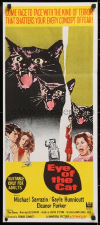 7r713 EYE OF THE CAT Aust daybill 1969 Michael Sarrazin, Hunnicutt, shatters your concept of fear!
