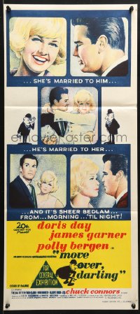 7r834 MOVE OVER, DARLING Aust daybill 1964 many images of James Garner & pretty Doris Day!
