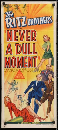 7r845 NEVER A DULL MOMENT Aust daybill 1943 Ritz Brothers, Frances Langford, Mary Beth Hughes!