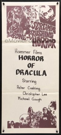 7r904 SCREAMING BONE-CRUSHING HORROR Aust daybill 1970s Lee & Price, advertising Horror of Dracula!