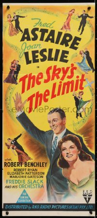 7r914 SKY'S THE LIMIT Aust daybill 1943 Fred Astaire, Joan Leslie, it's a dance-filled holiday!