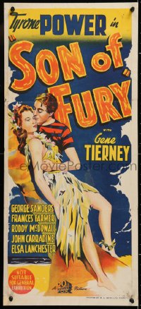 7r923 SON OF FURY Aust daybill 1942 Tyrone Power, Gene Tierney, Frances Farmer