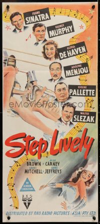 7r935 STEP LIVELY Aust daybill 1944 Frank Sinatra, George Murphy, Adolphe Menjou, sexy musical art!