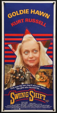 7r944 SWING SHIFT Aust daybill 1984 sexy Goldie Hawn, Kurt Russell, Christine Lahti