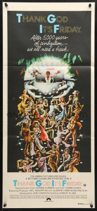 7r954 THANK GOD IT'S FRIDAY Aust daybill 1978 Donna Summer, Jeff Goldblum, Kanarek & Lamk disco art