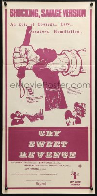 7r974 UNCLE TOM'S CABIN Aust daybill R1970s Harriet Beecher Stowe's classic, Cry Sweet Revenge!