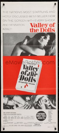 7r976 VALLEY OF THE DOLLS red style Aust daybill 1968 Patty Duke, sexy Sharon Tate, Barbara Parkins!