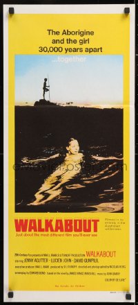7r984 WALKABOUT Aust daybill 1971 naked swimming Jenny Agutter, Nicolas Roeg Australian classic!
