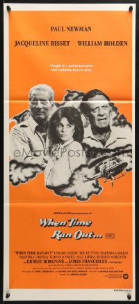7r989 WHEN TIME RAN OUT Aust daybill 1980 Paul Newman, William Holden & Jacqueline Bisset