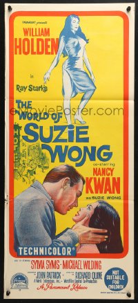 7r997 WORLD OF SUZIE WONG Aust daybill 1960 William Holden was the first man that Kwan ever loved!