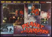 7r182 PLANET OF THE VAMPIRES German 33x47 1969 Mario Bava, cool different sci-fi horror images!