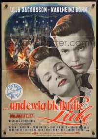 7r288 UND EWIG BLEIBT DIE LIEBE German 1954 different close-up of Carl Boehm & Ulla Jacobsson!
