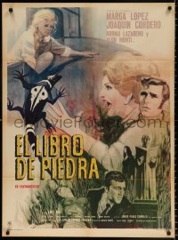 7r020 BOOK OF STONE Mexican poster 1969 Carlos Enrique's creepy El Libro de Piedra, different art!