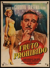 7r034 FORBIDDEN FRUIT Mexican poster 1953 Fruito Prohibido, Arturo de Cordova by Caballero!