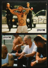 7r424 AMERICAN HISTORY X 8 French LCs 1998 Edward Norton & Edward Furlong as skinhead neo-Nazis!