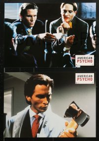 7r423 AMERICAN PSYCHO 8 French LCs 2000 different images of psychotic yuppie killer Christian Bale!
