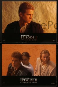 7r361 ATTACK OF THE CLONES 9 French LCs 2002 Star Wars, Christensen & Natalie Portman!
