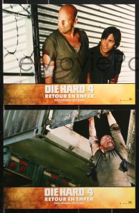 7r458 LIVE FREE OR DIE HARD 6 French LCs 2007 Timothy Olyphant, great images of Bruce Willis!