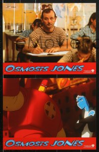 7r452 OSMOSIS JONES 6 French LCs 2001 Chris Rock as cartoon blood cell, every body needs a hero!