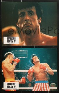 7r446 ROCKY IV 6 French LCs 1985 great images of heavyweight champ Sylvester Stallone, Lundgren!