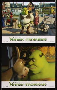 7r374 SHREK THE THIRD 8 French LCs 2007 cool different images of top characters!