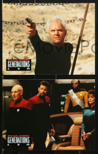 7r306 STAR TREK: GENERATIONS 12 French LCs 1994 Patrick Stewart as Picard, William Shatner as Kirk!