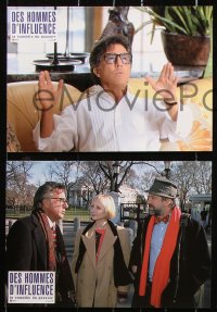7r363 WAG THE DOG 8 French LCs 1997 Dustin Hoffman, Robert De Niro, directed by Barry Levinson!