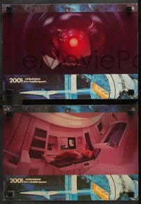 7r010 2001: A SPACE ODYSSEY 12 German LCs R1978 Stanley Kubrick, border art by Bob McCall!