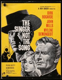 7s031 SINGER NOT THE SONG English pressbook 1961 art of Dirk Bogarde, John Mills & Mylene Demongeot!