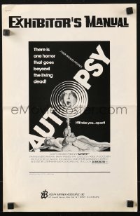 7s067 AUTOPSY pressbook 1977 Macchie solari, Mimsy Farmer, Primus, horror goes beyond the living dead