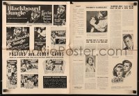 7s103 BLACKBOARD JUNGLE pressbook 1955 Richard Brooks classic, Glenn Ford, Anne Francis, Calhern