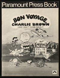 7s111 BON VOYAGE CHARLIE BROWN pressbook 1980 Peanuts, Snoopy, Charles M. Schulz art!