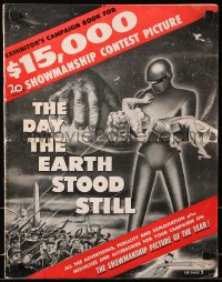 7s157 DAY THE EARTH STOOD STILL pressbook 1951 classic art of Gort & Patricia Neal, bound in herald!