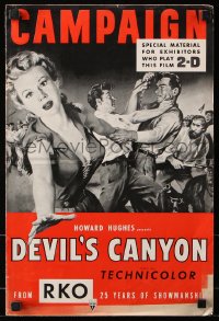 7s173 DEVIL'S CANYON 2D pressbook 1953 artwork of sexy Virginia Mayo, Dale Robertson, Savage Nights!