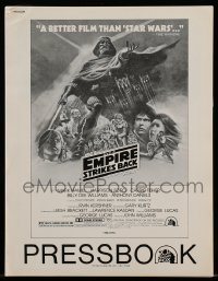 7s192 EMPIRE STRIKES BACK pressbook 1980 George Lucas sci-fi classic, great art by Tom Jung!