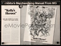 7s294 KELLY'S HEROES pressbook 1970 Clint Eastwood, Savalas, Rickles, Sutherland, Jack Davis art!
