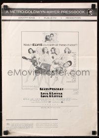 7s320 LIVE A LITTLE, LOVE A LITTLE pressbook 1968 Robert McGinnis art of Elvis Presley & sexy girls!