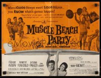 7s374 MUSCLE BEACH PARTY pressbook 1964 Frankie & Annette, 10,000 biceps & 5,000 bikinis!