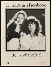 7s453 RICH & FAMOUS pressbook 1981 great portrait image of Jacqueline Bisset & Candice Bergen!