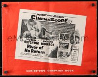7s456 RIVER OF NO RETURN pressbook 1954 Robert Mitchum & sexy Marilyn Monroe, Otto Preminger!