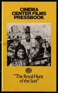 7s466 ROYAL HUNT OF THE SUN pressbook 1969 Christopher Plummer, Robert Shaw as conquistador!