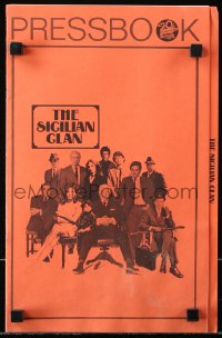 7s487 SICILIAN CLAN pressbook 1970 Verneuil's Les Clan des Siciliens, Jean Gabin, Alain Delon!
