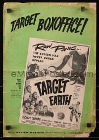 7s523 TARGET EARTH pressbook 1954 raw panic the screen has never dared reveal, cool sci-fi art!